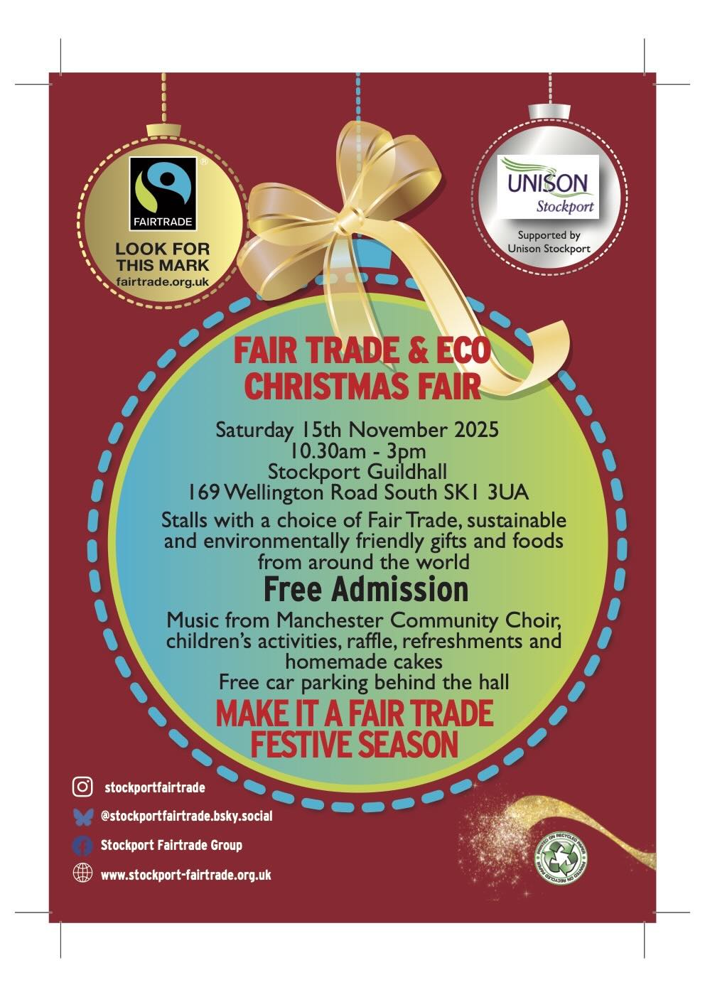 Stockport Fair Trade and Eco Christmas Fair Stockport Fair Trade and Eco Christmas Fair